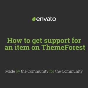 How to get support for an item on ThemeForest