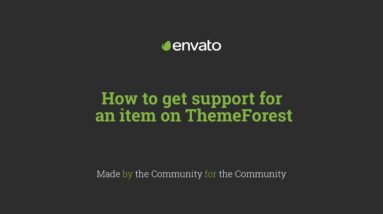 How to get support for an item on ThemeForest