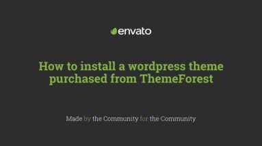 How to install a wordpress theme purchased from ThemeForest