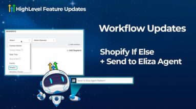Workflow Updates Shopify If Else + Send to Eliza Agent 6 Workflow Updates Shopify If Else + Send to Eliza Agent