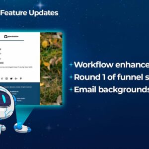 Workflow enhancements, round 1 of funnel speed updates, and email backgrounds live!