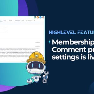 Membership Update    Comment privacy settings is live!