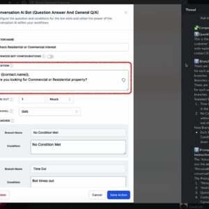 ChatBot Conversation AI Bot Workflow Actions Live!