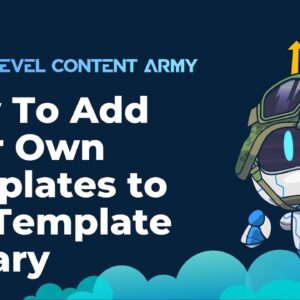 How to add your own templates to Template Library