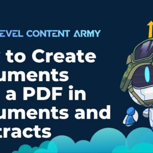 How to Create Documents with a PDF in Documents and Contracts