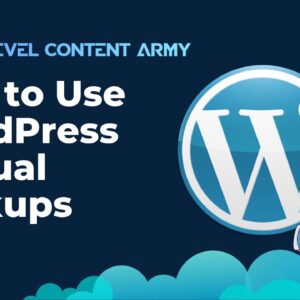 How to Use WordPress Manual Backups