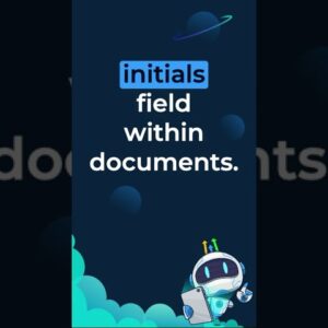 Documents and Contracts  Initials Fillable Field