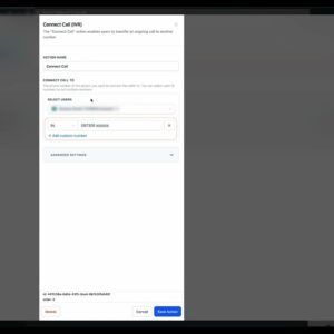 IVR Enhancement Connect Call to a Phone Number without a User Live!