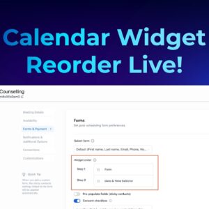 Calendar Widget Reorder Live!