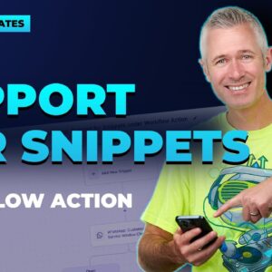 WhatsApp Support for Snippets under Workflow Actions!