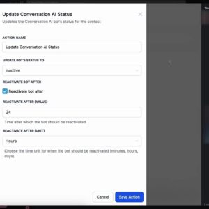 Update Conversation AI Status: Workflow Action!