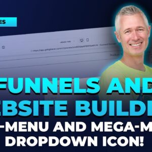 Funnels And Website Builder - Sub-menu and Mega-menu Dropdown Icon!