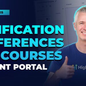 Notification Preferences for Courses in Client Portal Live!