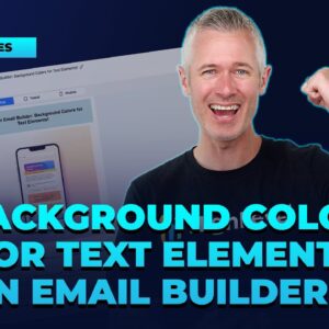 Background Color for Text Elements in Email Builder!