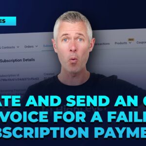 Create and Send an open invoice for a failed subscription payment!