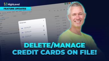 Delete/Manage Credit Cards on File!