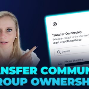 How to Transfer Community Group Ownership