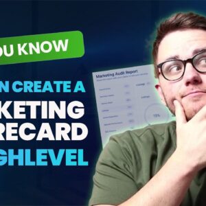 Did You Know You Can Create a Marketing Scorecard in HighLevel?