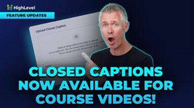 Closed Captions Now Available for Course Videos!