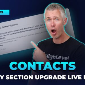 Contacts - Activity Section Upgrade Live In Labs!