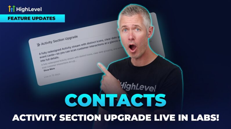 Contacts - Activity Section Upgrade Live In Labs!