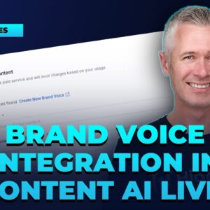 Brand Voice Integration in Content AI Live!