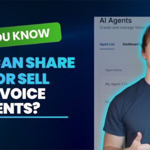 Did You Know You Can Share and or Sell Your Voice AI Agents?