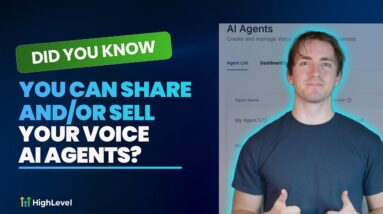 Did You Know You Can Share and or Sell Your Voice AI Agents?