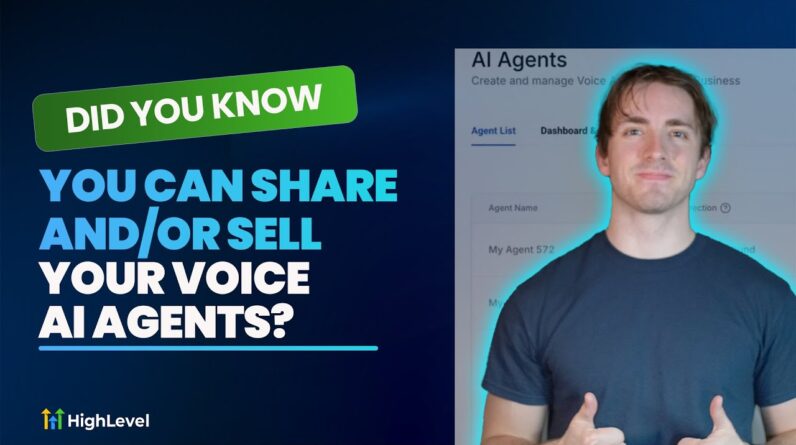 Did You Know You Can Share and or Sell Your Voice AI Agents?