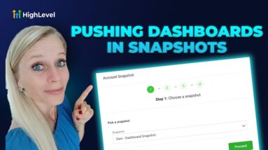 How to Load Snapshots with Dashboards