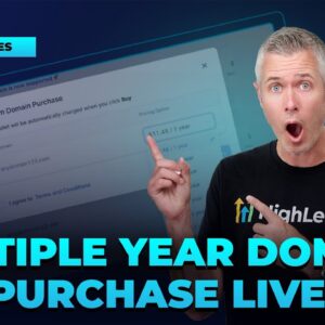 Multiple Year Domain Purchase Live!