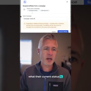 Affiliate Manager  Suspend Affiliates