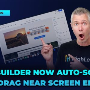 Page Builder Now Auto Scrolls on Drag Near Screen Edges